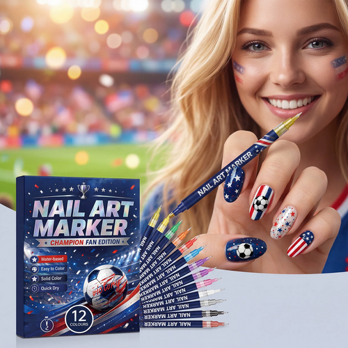🔥World Cup Fan Nail Art Pens | Nail Drawing Marker Set🔥