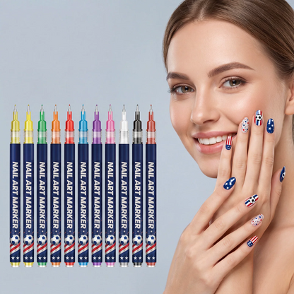 🔥World Cup Fan Nail Art Pens | Nail Drawing Marker Set🔥