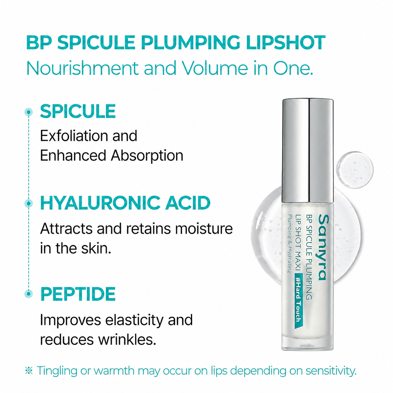 Sanvyra® Lip Plumping Serum – Non-Sticky Hydrating Lip Treatment